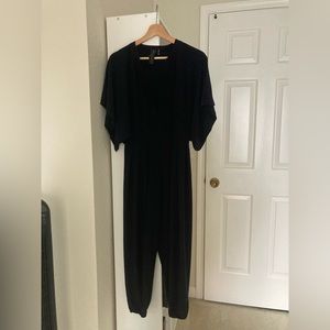 NORMA KAMALI rectangle Jog Jumpsuit - Midnight